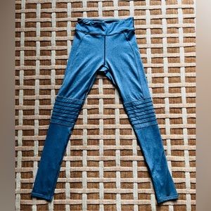 Moto style yoga tights